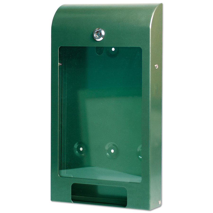 Dispenser for Dogbags, green, with A4 info