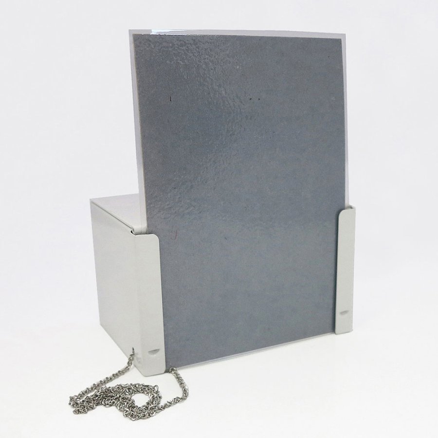 Donation Box, white, with A5 info