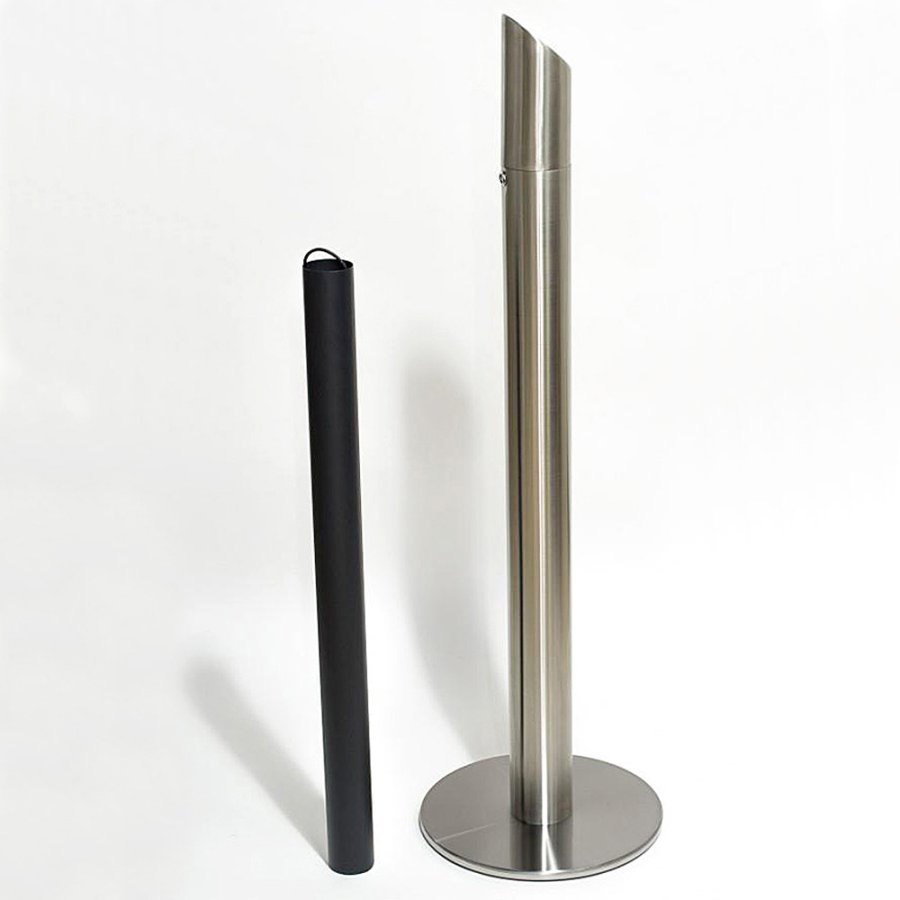 Ashtray Stand, 113 cm, stainless steel, Silver