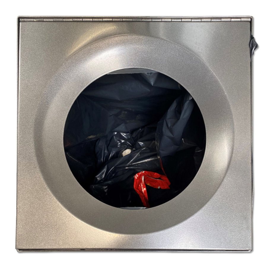 Waste Bin Stylish, RAL 9007, midi 60 L