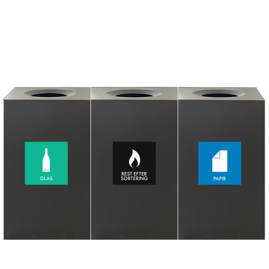 Waste Bin Outdoor, black, maxi 120 L