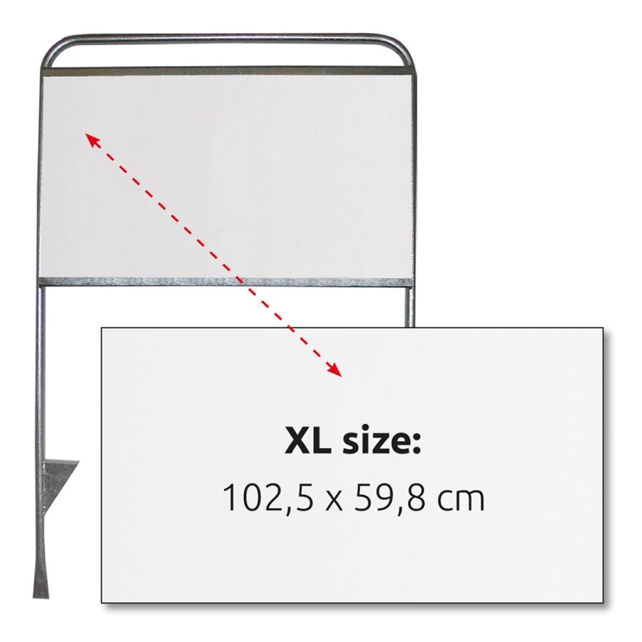White logo plate for Estate Sign XL, 102,50 x 59,80 polystyren