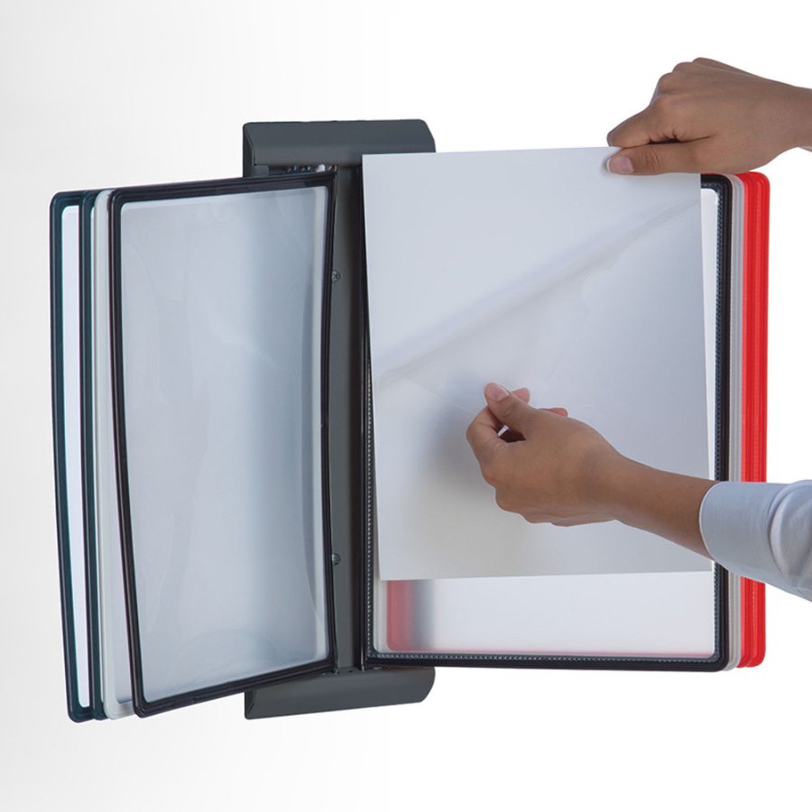 Poster Pocket for Reference Racks - 10 pcs. - Grey/Beige