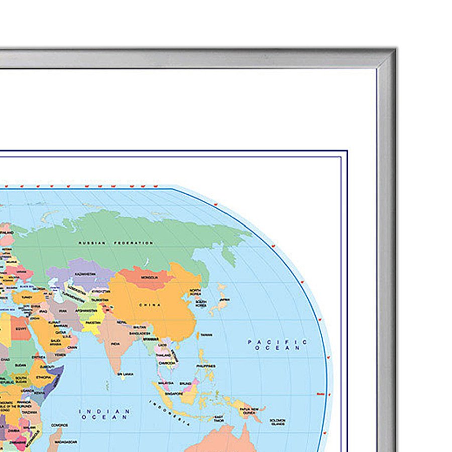 World Political Map, 120x100cm