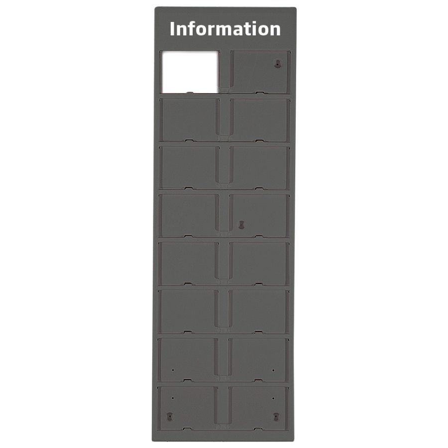 Info Module Board 16xA6 - Charcoal, RAL 7016