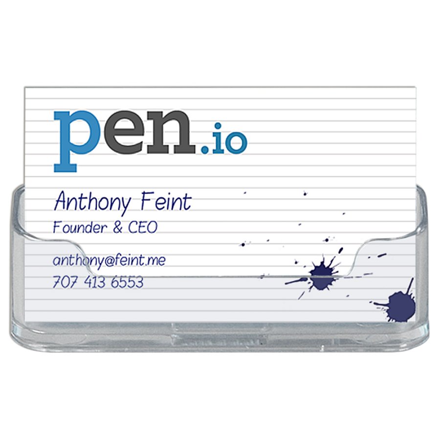 Business Card holder  - rounded -  horizontal