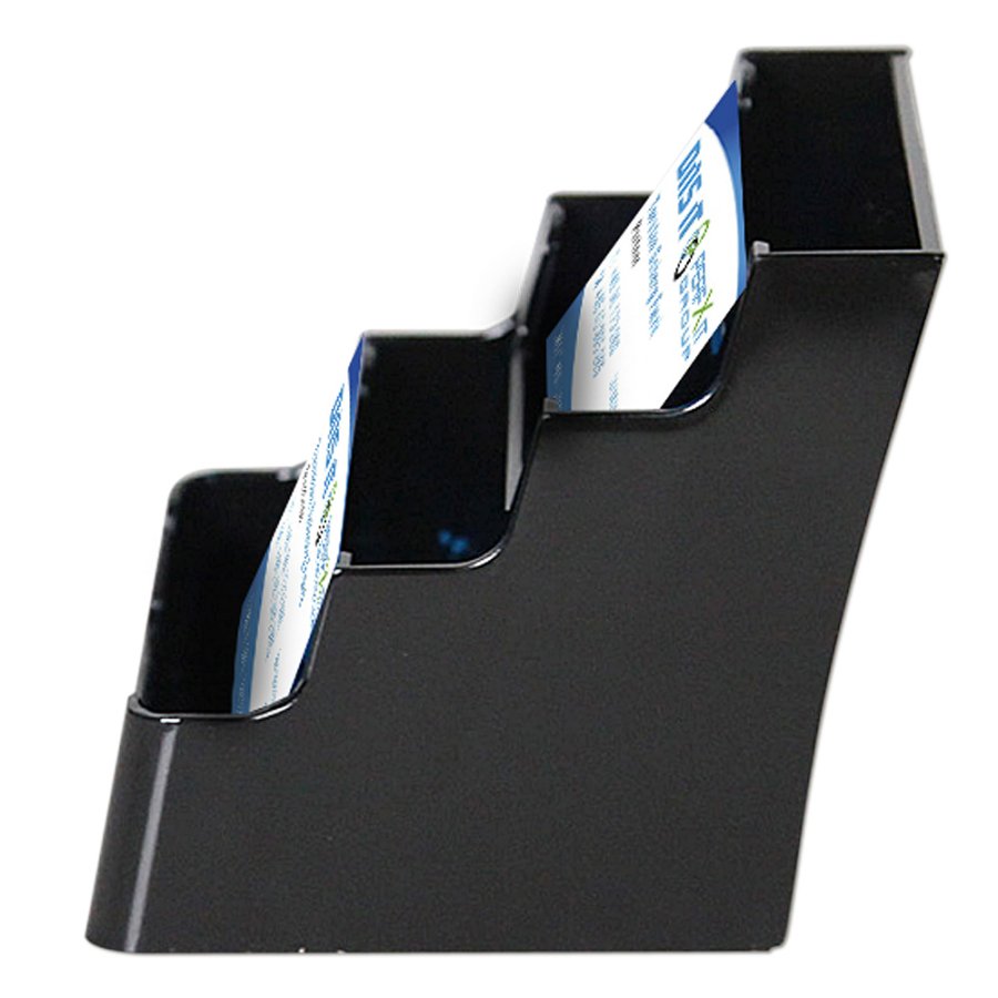 Business Card holder, 4 pcs. - horizontal - black