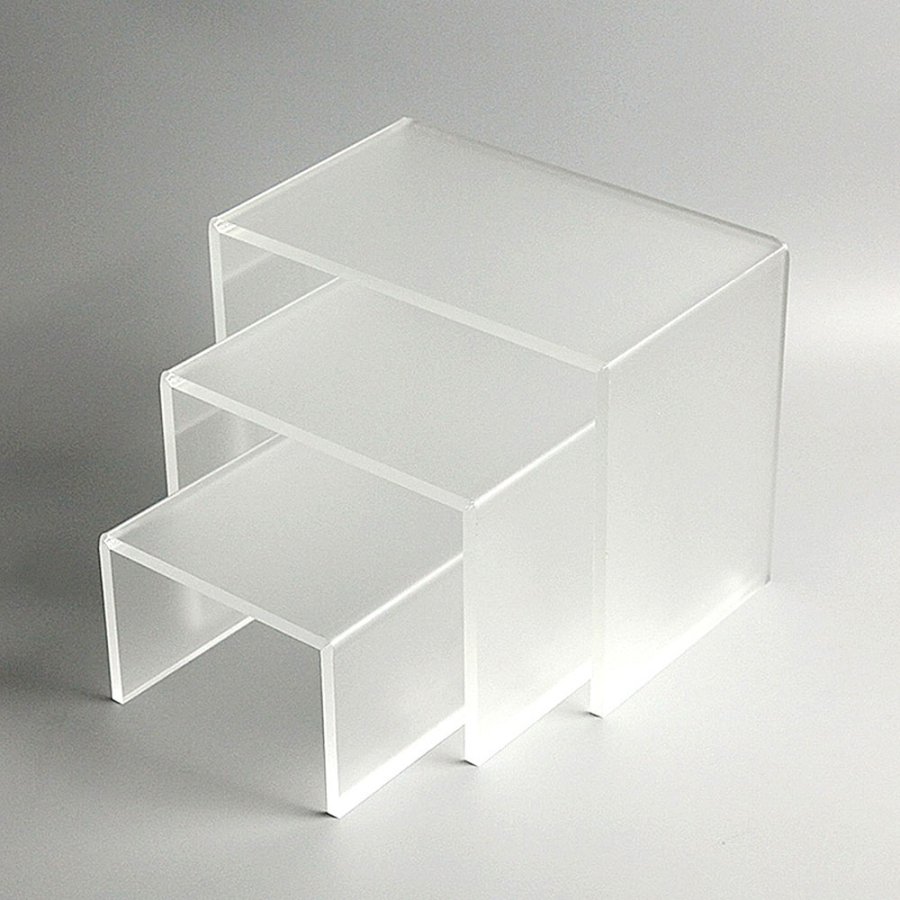 Nesting Frosted Shelves x 3, matt acrylic