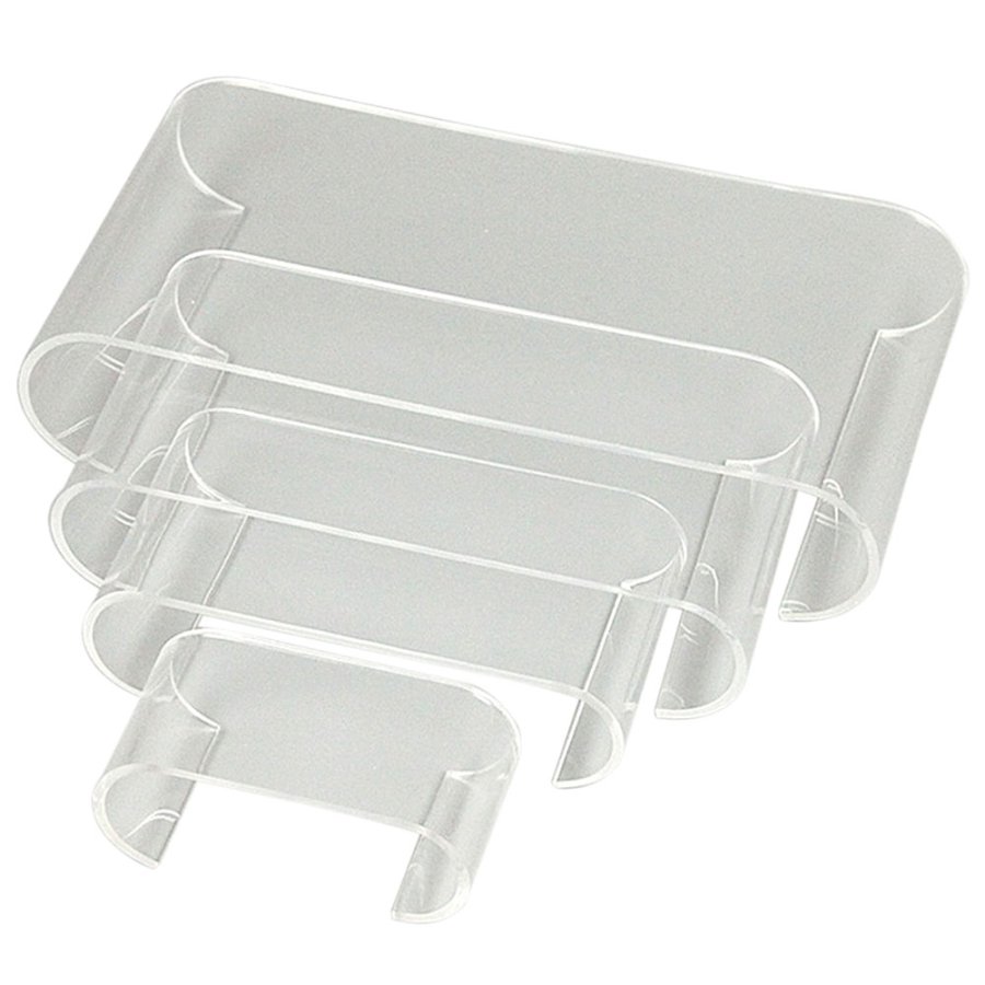 Nesting Shelves Rounded x 4, clear acrylic