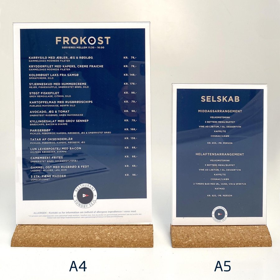 Cork Menu card holder A5