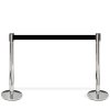 Crowd Barrier Belt, silver stand with 3 metres black belt #3