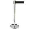 Crowd Barrier Belt, silver stand with 3 metres black belt #1