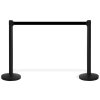 Crowd Barrier, black stand with black 3 meter belt #6