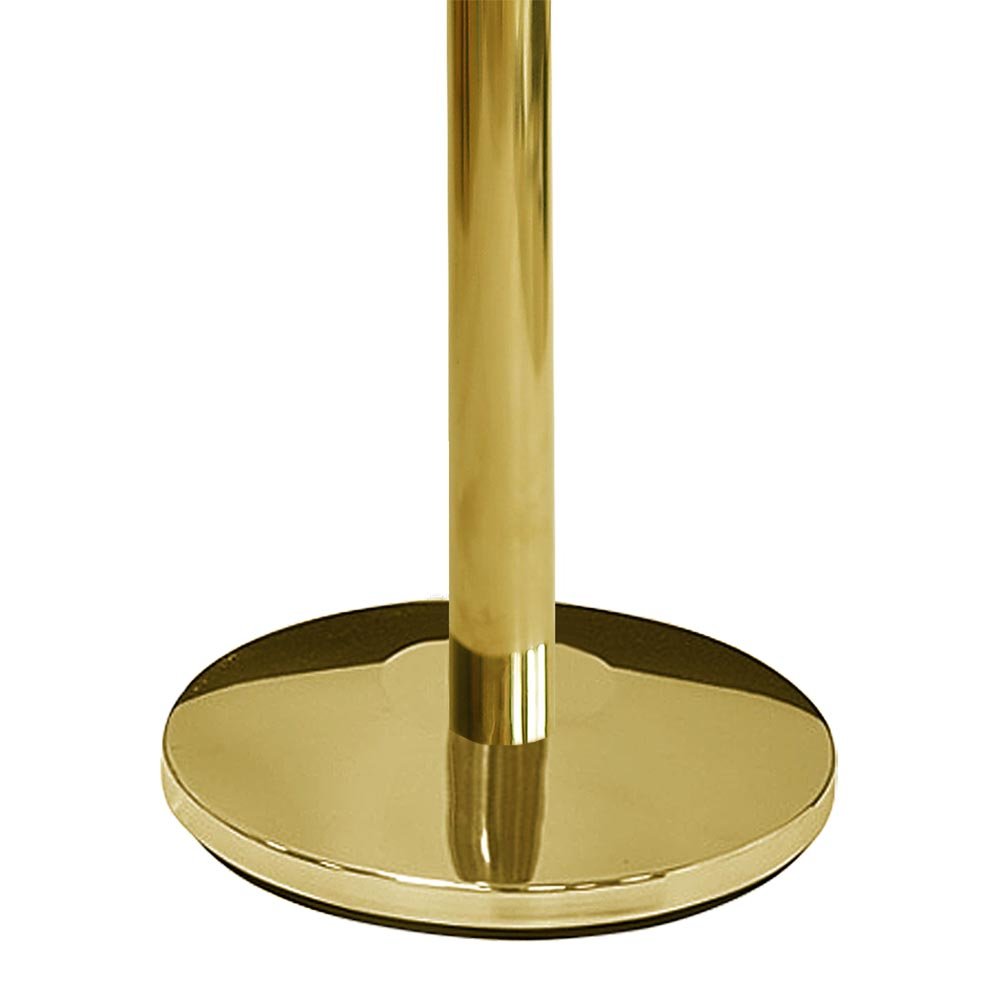 Crowd Barrier Rope, Gold. Base, Pole and Top for rope | Danish Sign Export