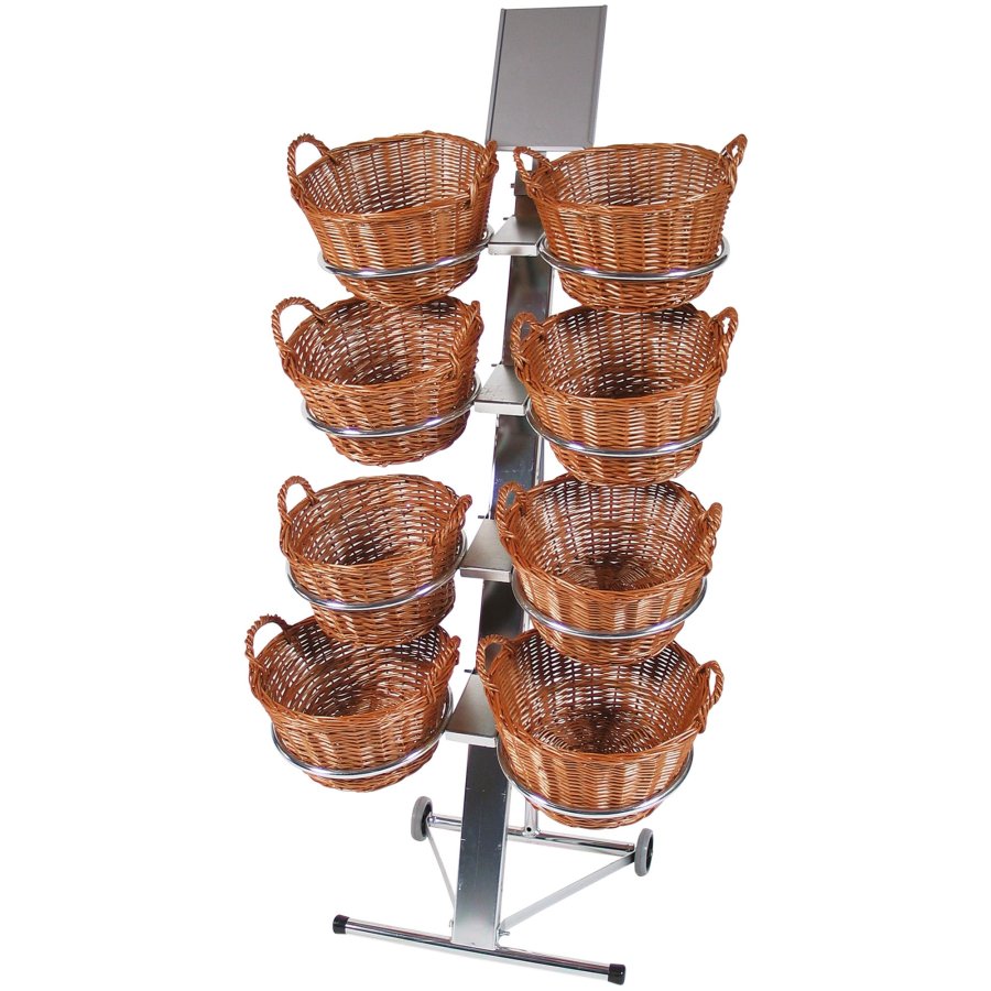 Shop Display with 8 round baskets