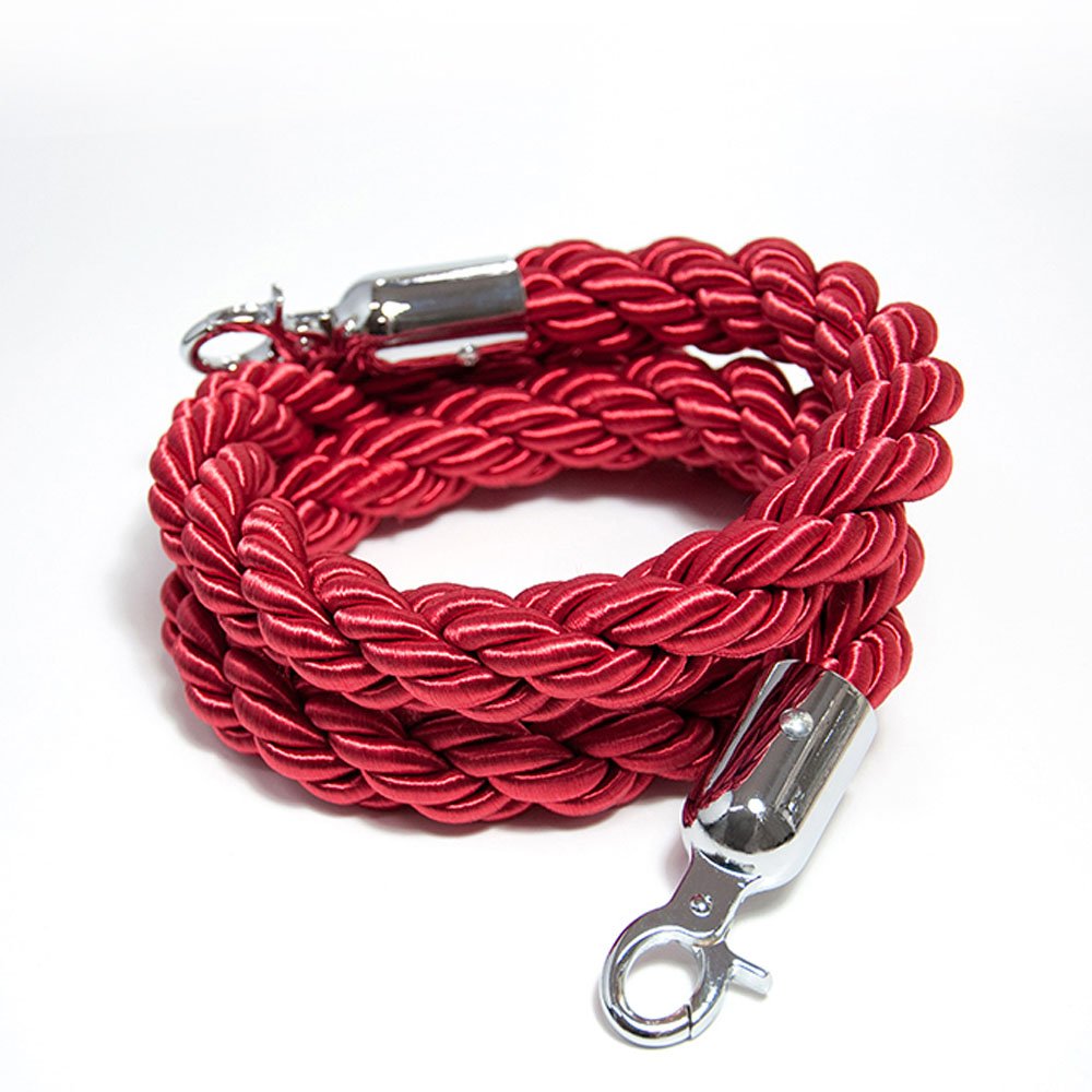 Crowd control, Rope, 150 cm, Red | Danish Sign Export