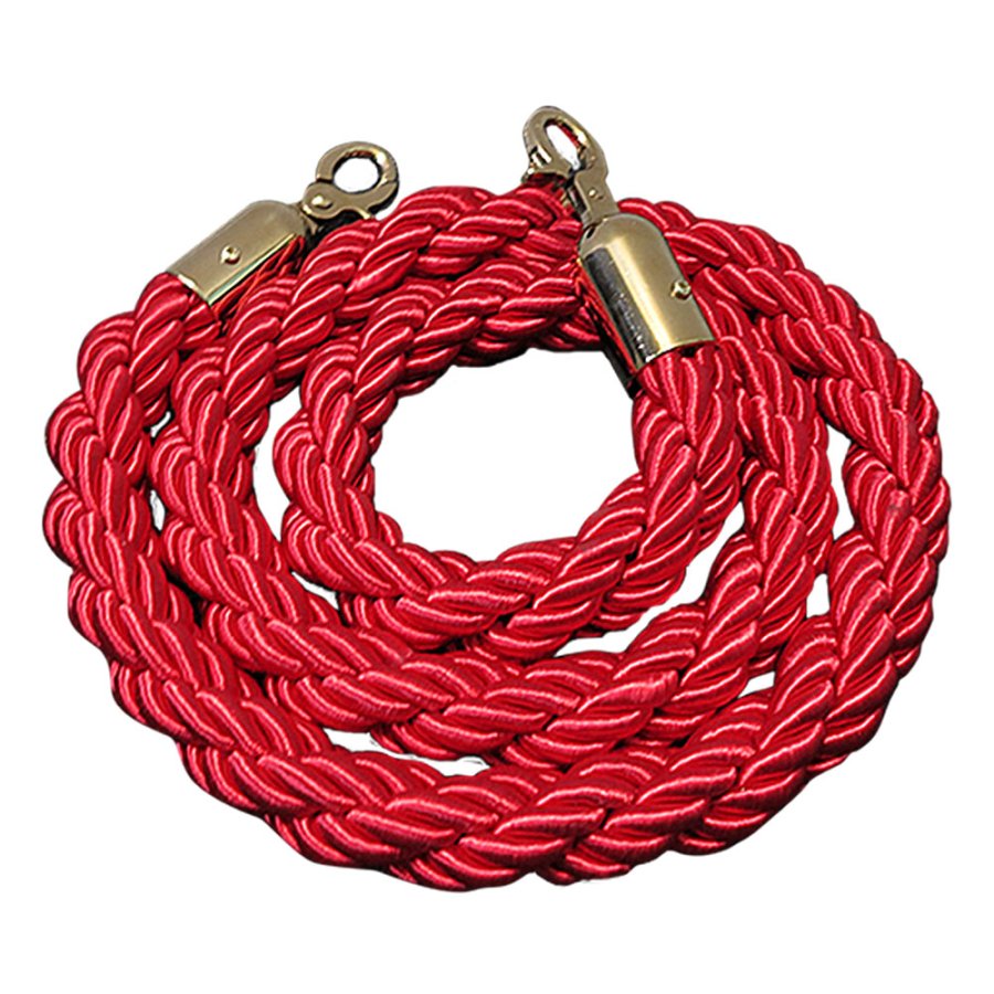 Crowd control rope,  Red - Gold fixing