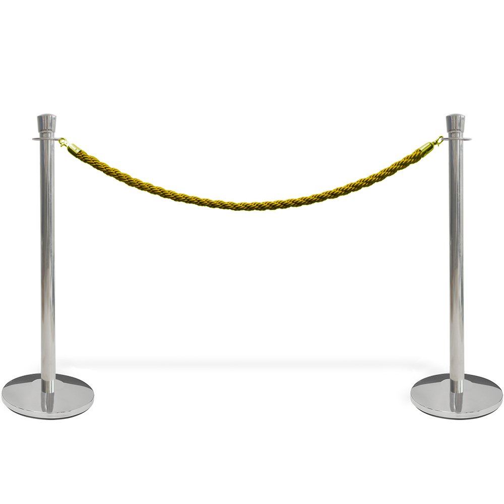 Rope for Barrier Post, Crowd Barrier, 150 cm, Gold | Danish Sign Export