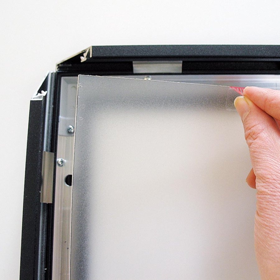 CROWN  LED OUT BOX, 50x70cm single sided - black