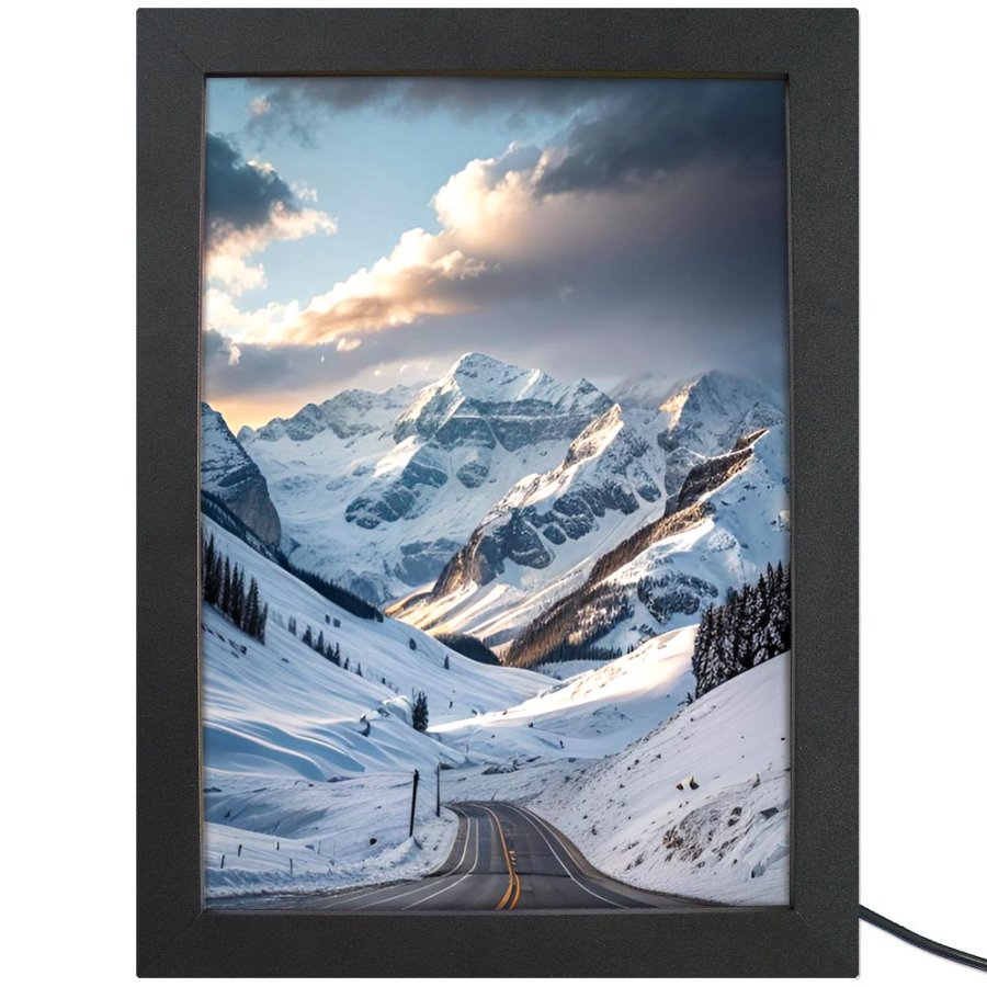 CROWN  LED OUT BOX, A1 single sided - black