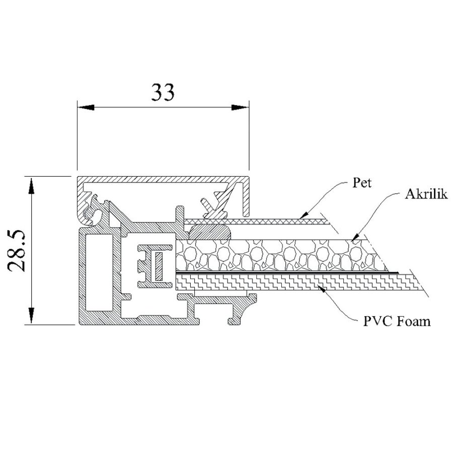 CROWN  LED OUT BOX, A0 single sided - black