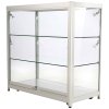 Showcase Counter Duo, silver, with LED spots #1