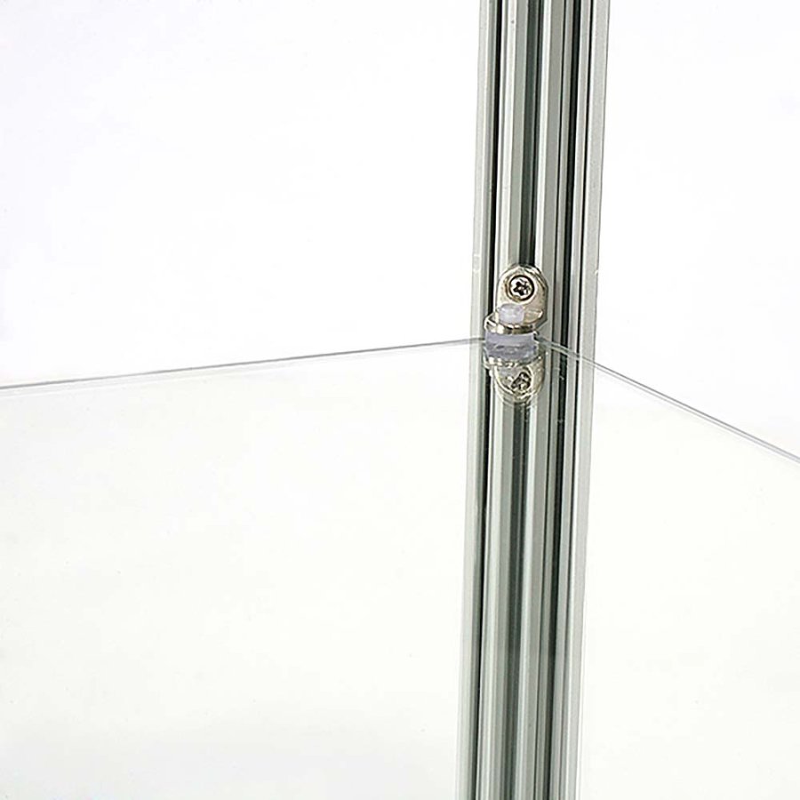 Showcase Counter Duo, silver, with LED spots