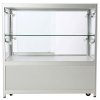 Showcase Counter Duo, silver, with storage and LED spots #3
