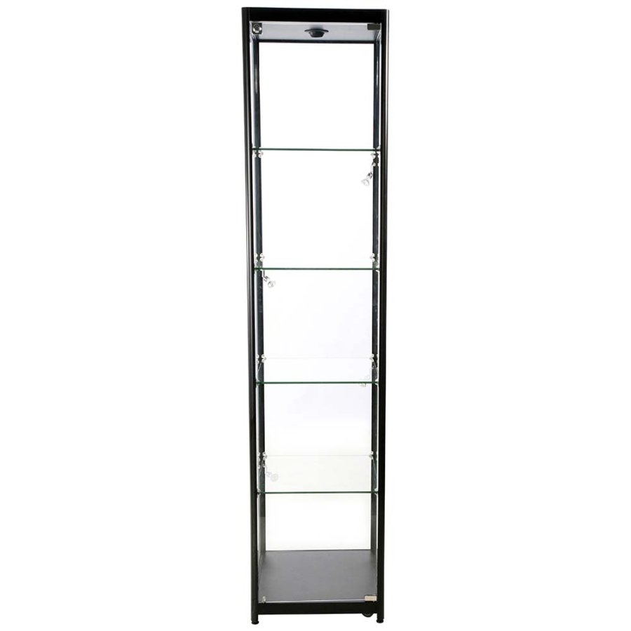 Showcase Tower Solo, black, with LED spots