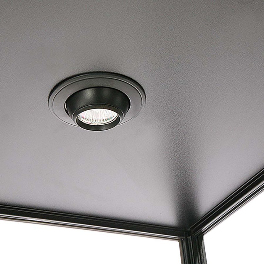 Showcase Tower Solo, black, with storage and LED spots