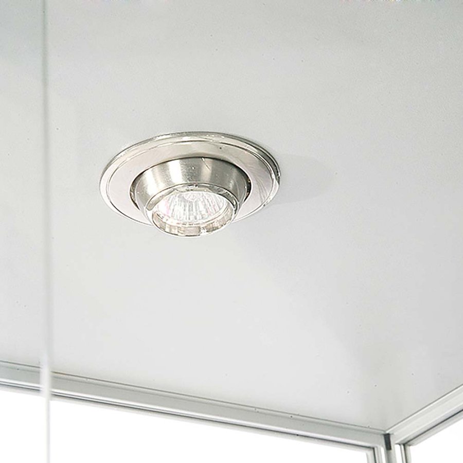 Showcase Tower Duo, silver, with LED spots