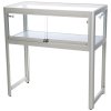 Showcase Desk Duo, silver, with LED spots #1