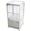 Showcase Counter Solo, silver, with storage and LED spots #2