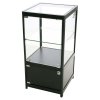 Showcase Counter Solo, blackt, with storage and LED spots #1
