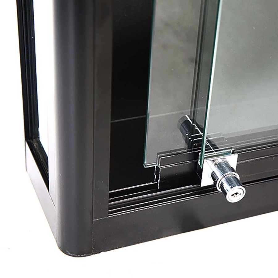 Showcase Wall Duo, black, with LED spots