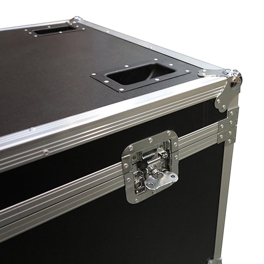 Transport Flight Case, Large, black box with 4 wheels