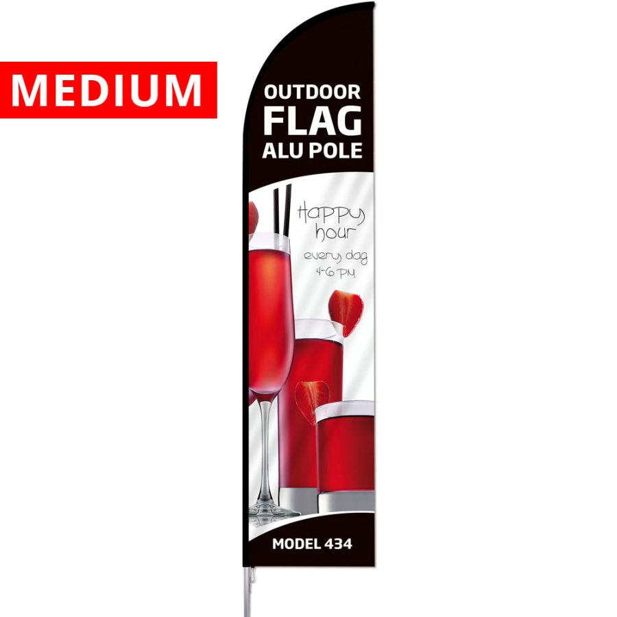 Outdoor Flag, alu pole, Medium