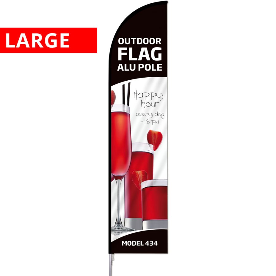 Outdoor Flag, alu pole, Large