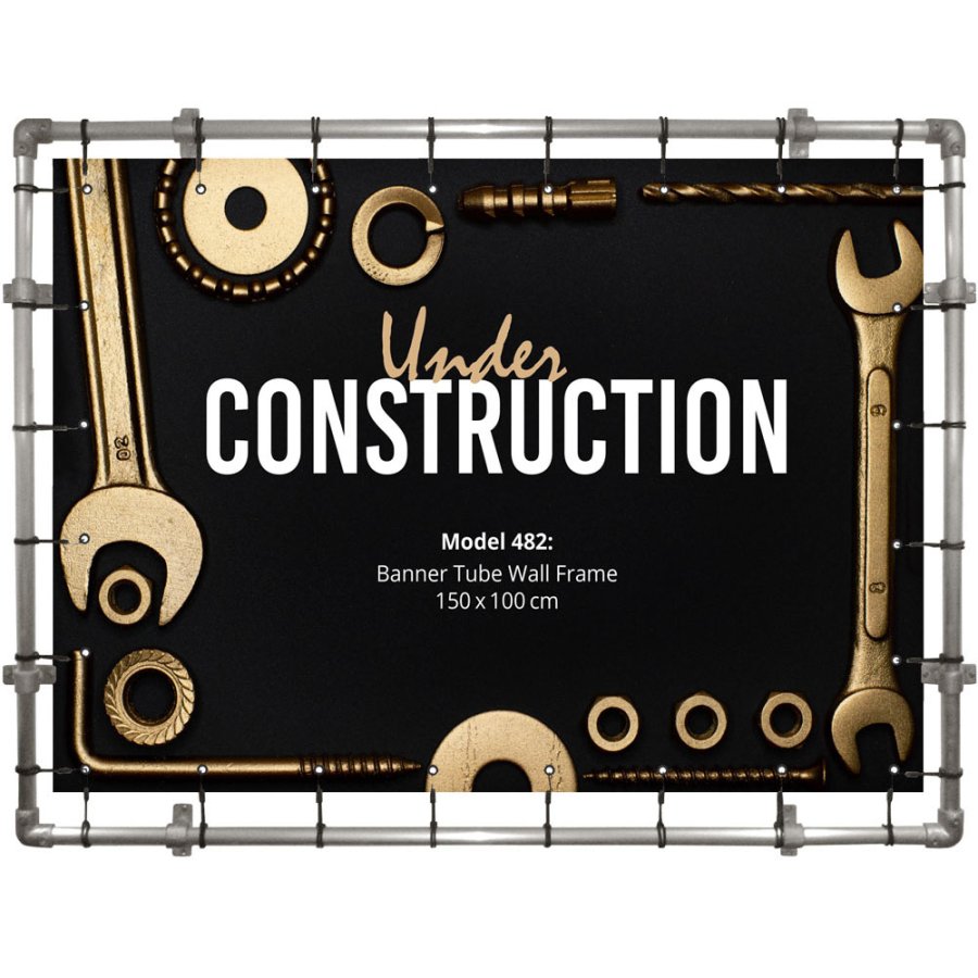 Banner Tube hanging square frame for wall 150 x 100 cm