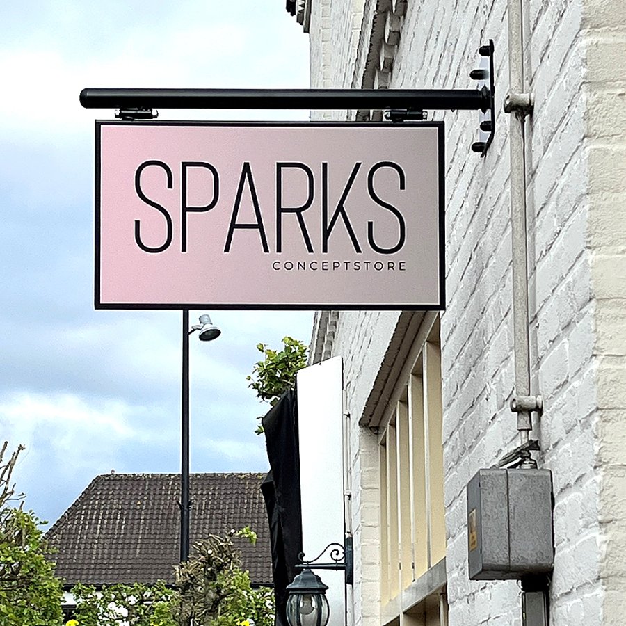 Hang Sign Basic, black hanging wall sign