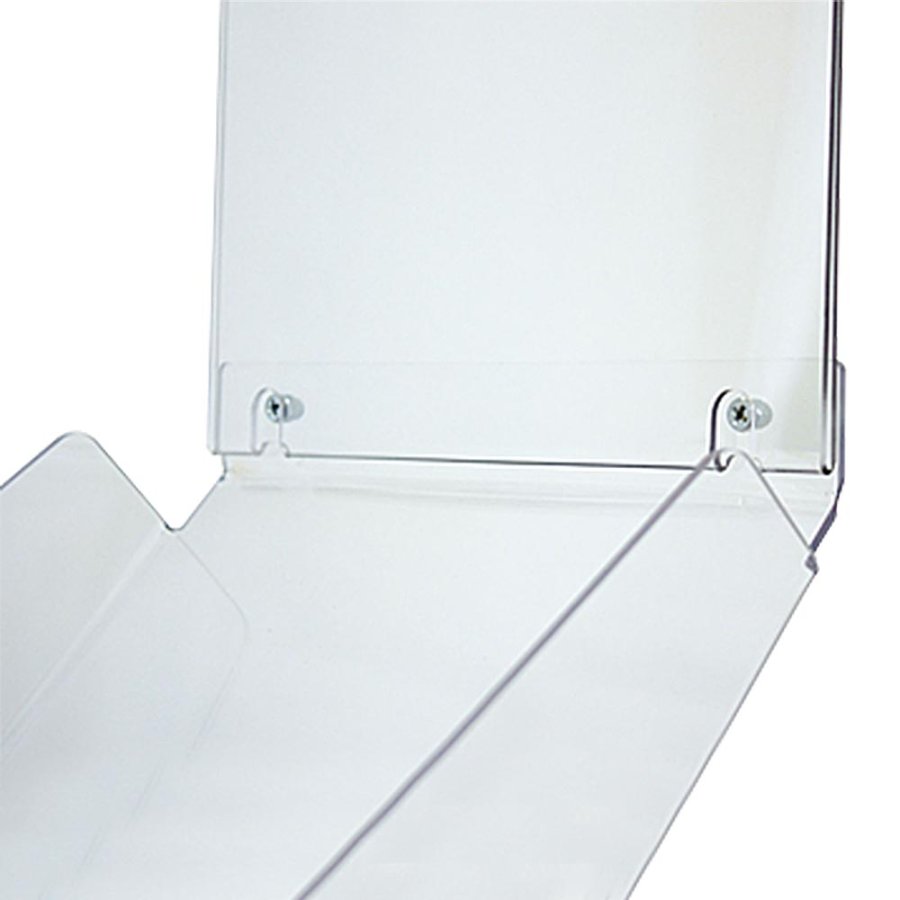 EXPO BROCHURE STAND A4 alu with Info Top - horizontal