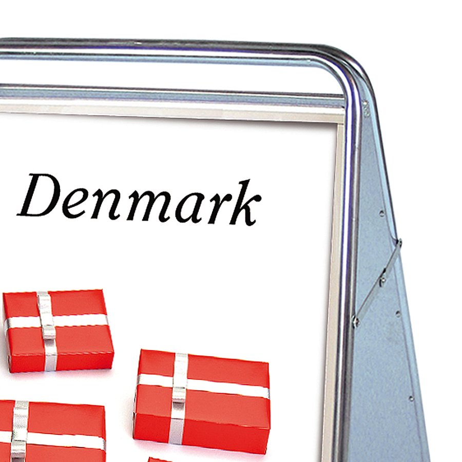 Expo Sign Pavement Board, silver, 50 x 70 cm