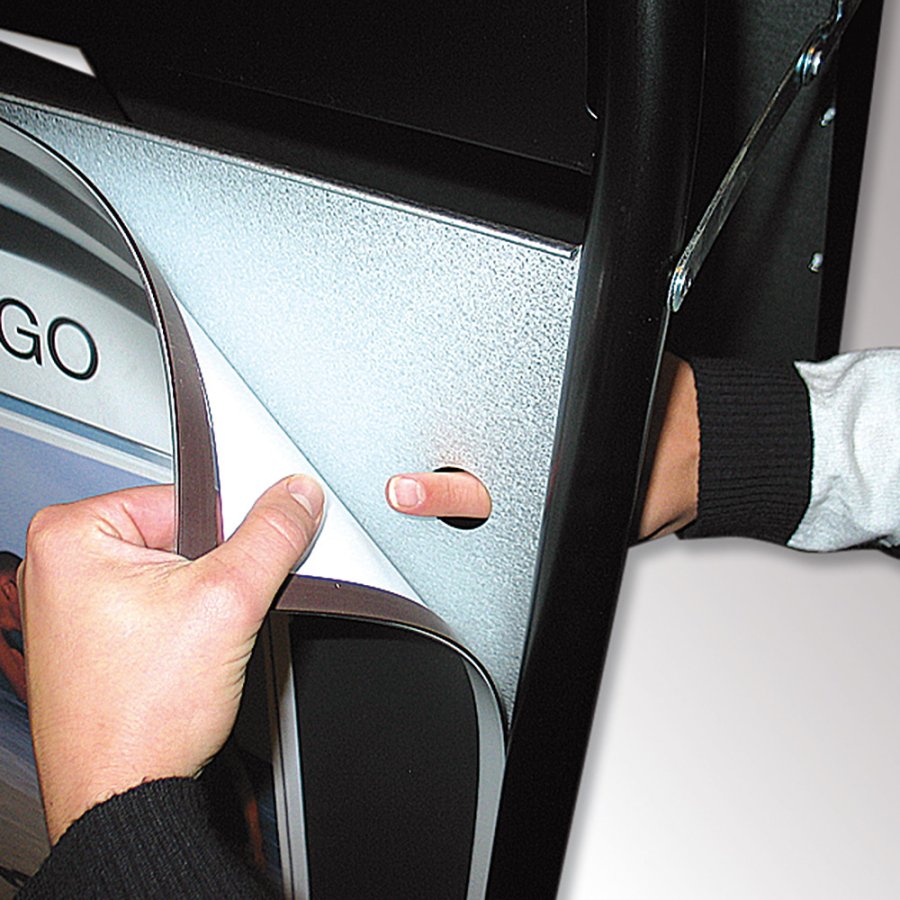 Expo Sign Pavement Board with logo plate, black, 50 x 70 cm