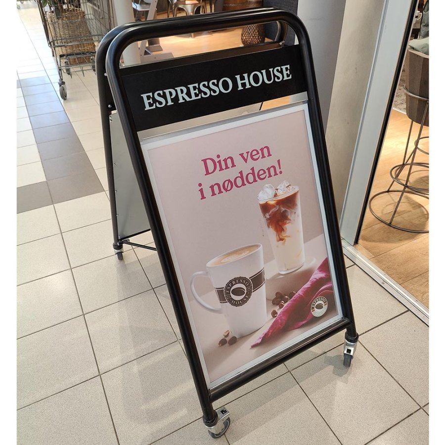 Expo Sign Pavement Board with logo plate, black, 50 x 70 cm