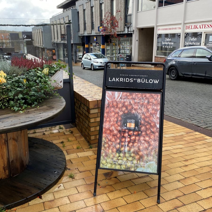 Expo Sign Pavement Board with logo plate, black, 70 x 100 cm