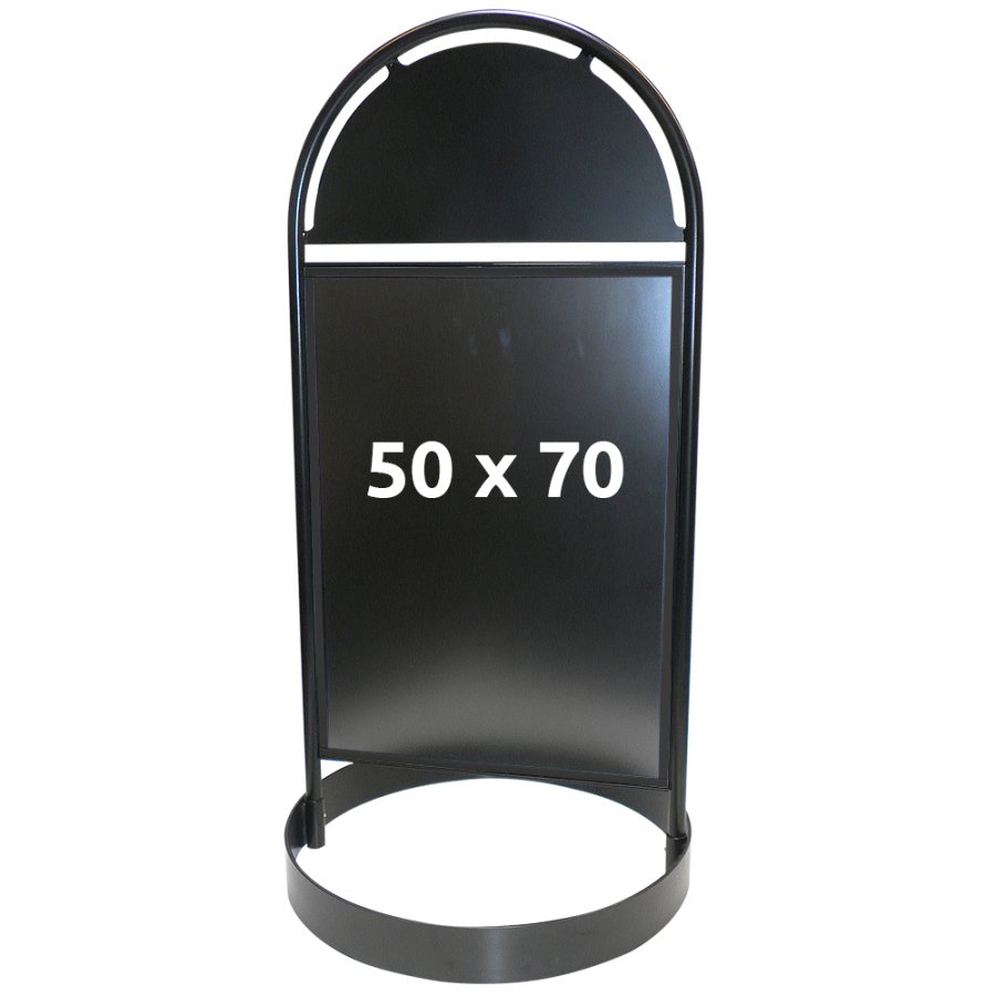 Gotik Circle Pavement Board, black, 50 x 70 cm