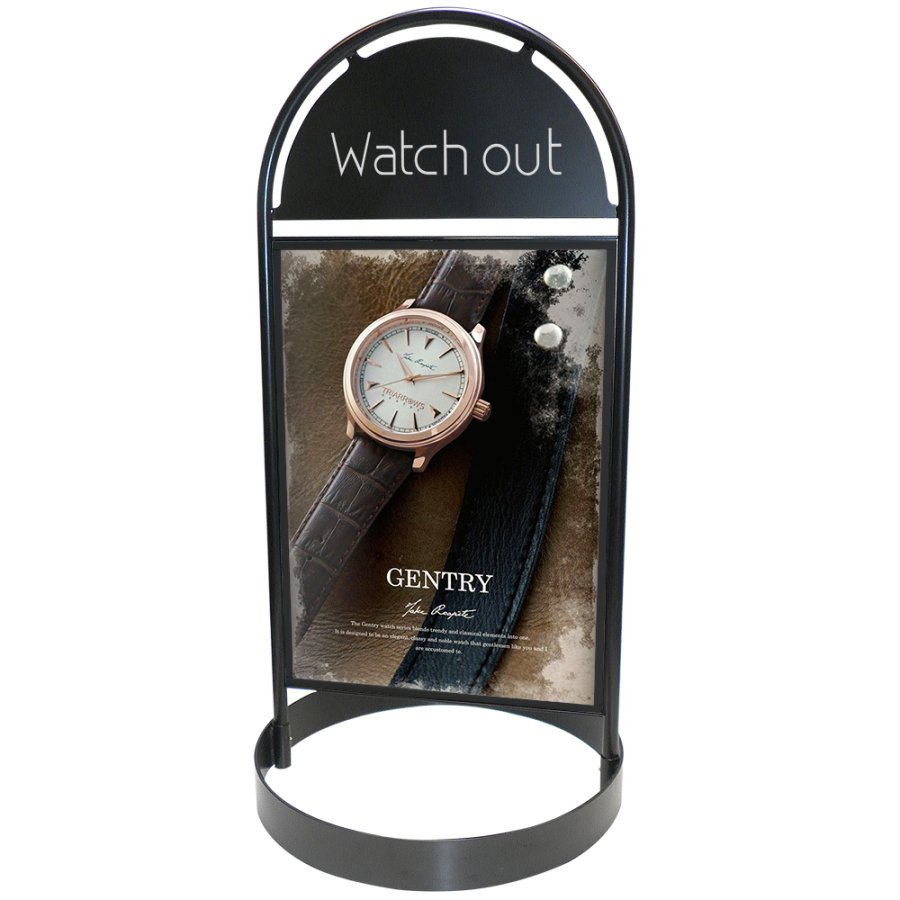 Gotik Circle Pavement Board, black, 50 x 70 cm