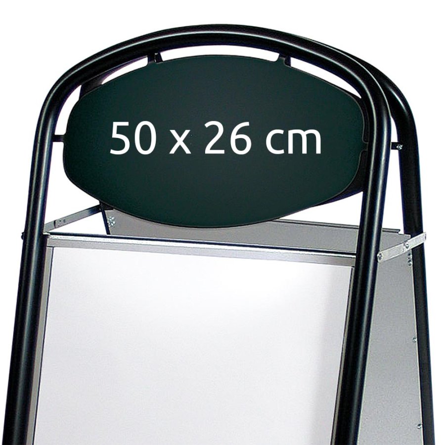 Expo Ellipse Pavement Board, black, 50 x 70 cm