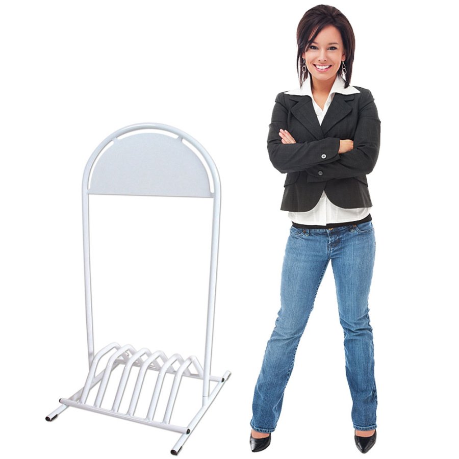 Bicycle Gotik Stand, white, pavement board bicycle stand