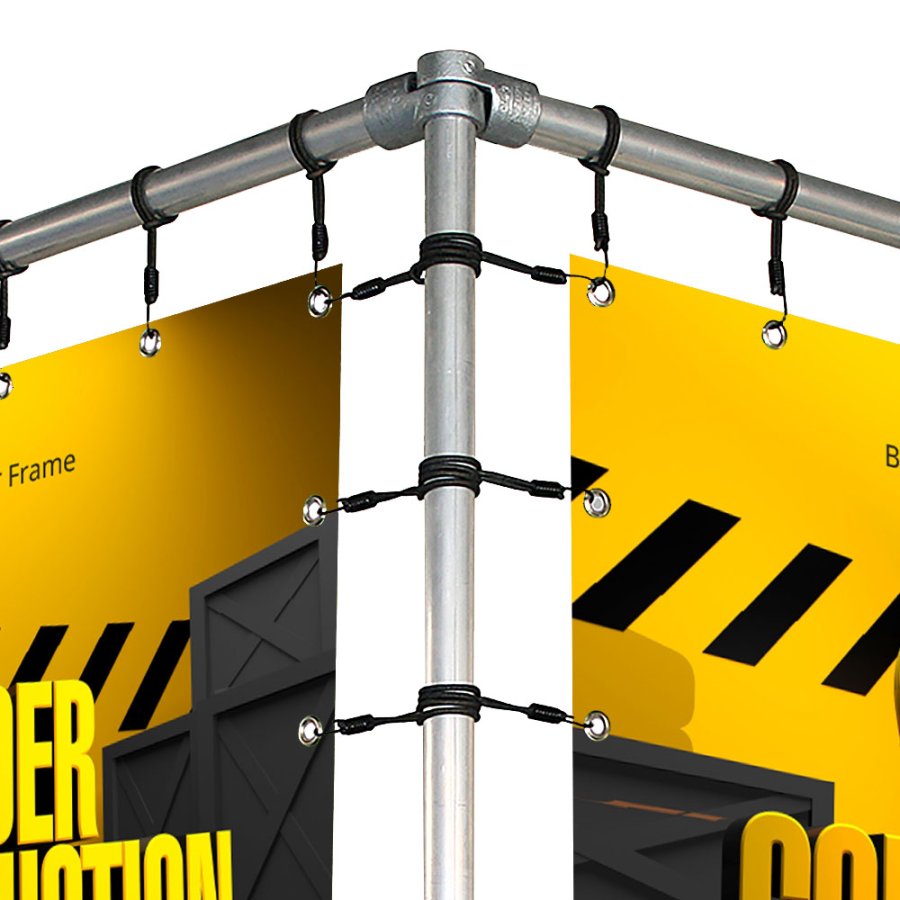 Banner Tube Hanging V frame for wall 150 x 50 cm